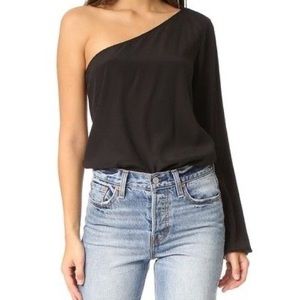 Ramy Brook Silk One Shoulder Top